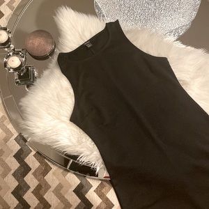 Forever 21 - Floor Length Sleeveless Side Slit Maxi Dress - Black - M